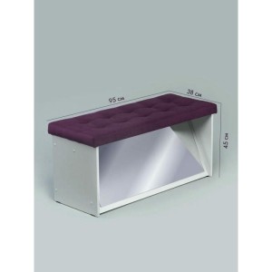 Банкетка ПВЗ-900 с зеркалом Велюр (фиолетовый)