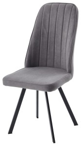 Стул ПРОВАНС 360 град. поворот. цвет B28 Темно-серый, велюр / черный каркас