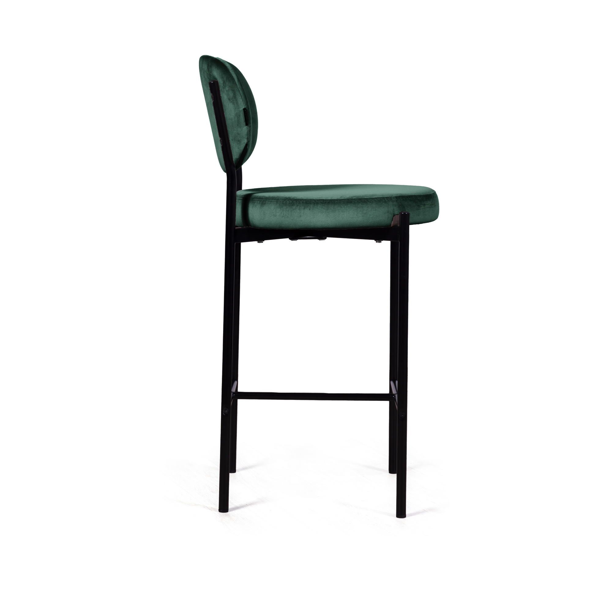 Стул полубарный Mason, бархат зеленый 19