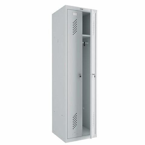 Шкаф металлический для одежды BRABIX "LK 21-50", 2 секции, 1830х500х500 мм, 29 кг, 291379
