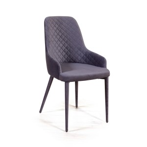 Стул Дуглас ромб, бархат серый 27