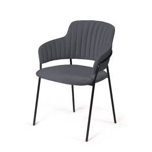 Стул Бриз, бархат серый 27