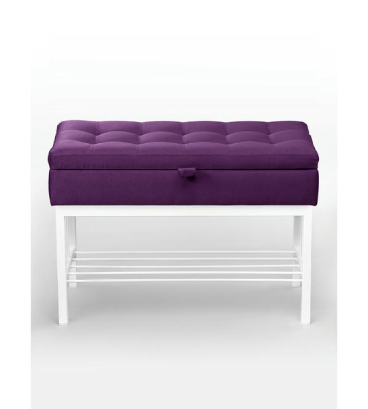 Банкетка Н-76 (белый/фиолетовый)