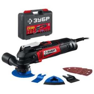 Многофункциональный инструмент (реноватор), 500 Вт, 19000 колебаний/мин, OQIS, набор насадок, ЗУБР МФИ-500 КН