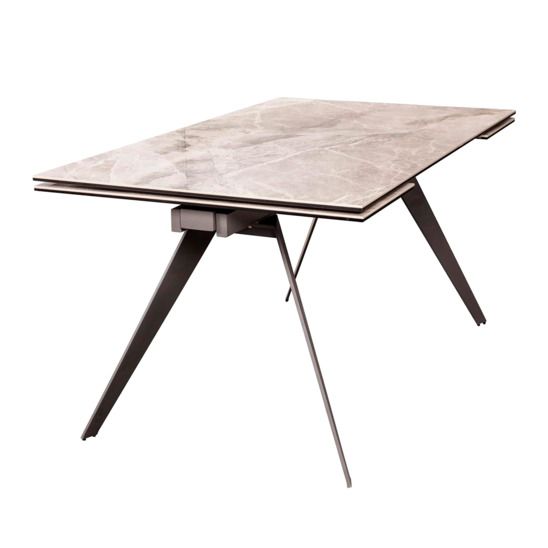 Стол раскладной Grant, мрамор испанская керамика светлый