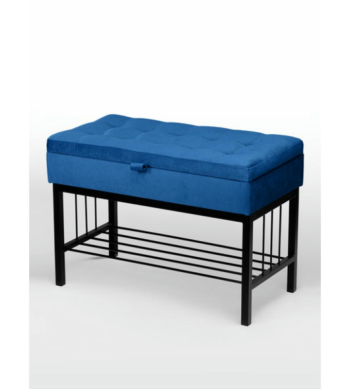 Банкетка Н-76 (черный/синий)