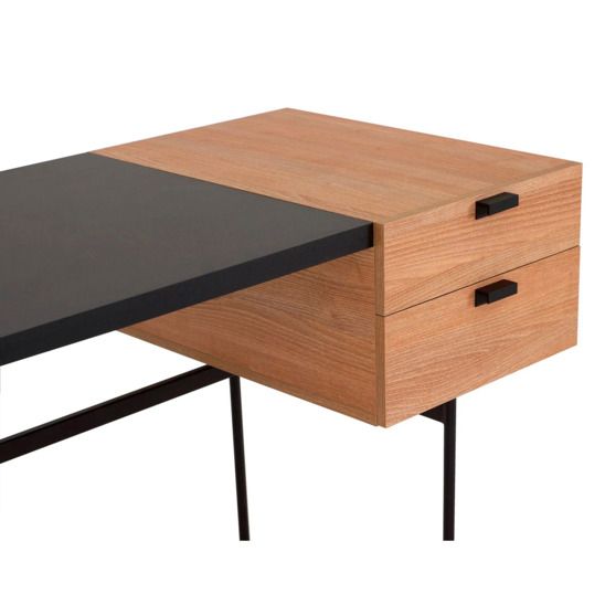 Стол рабочий Tanis, черный/ Робиния Бренсон