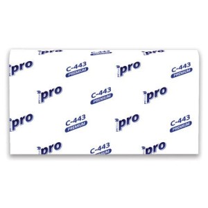 Полотенца бумажные 190 шт, PROtissue (H2) PREMIUM, 2-сл, белые, КОМПЛЕКТ 21 пач, 24х21,5,Z-слож,С443