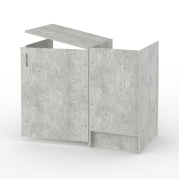 Прилавок под кассу "ЭКОНОМ" №5 (450мм+600мм) с хлопушкой, Метрополитан Грей