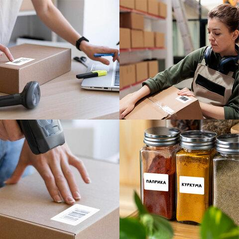 Этикетка ТермоЭко (100х72 мм), 500 этикеток в ролике, светостойкость до 2 мес., 115619