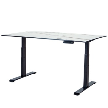 Стол-трансформер регулируемый электрический LuxAlto LA-H33-2A3L LOW черный/мрамор HPL 120*80*1,2
