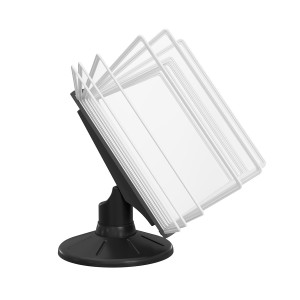 СЮИТА-01.А4Bk.Wt Демосистема настольная вращающаяся черная 10 белых панелей А4