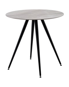Стол Ники круглый столешница керамика Italian light grey 800