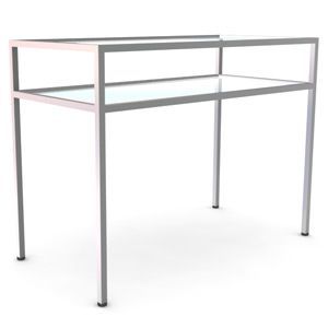 NK 301.GL \ Прилавок 2-х уровневый с прозрачными полками L1200 арт.NK.301.GL