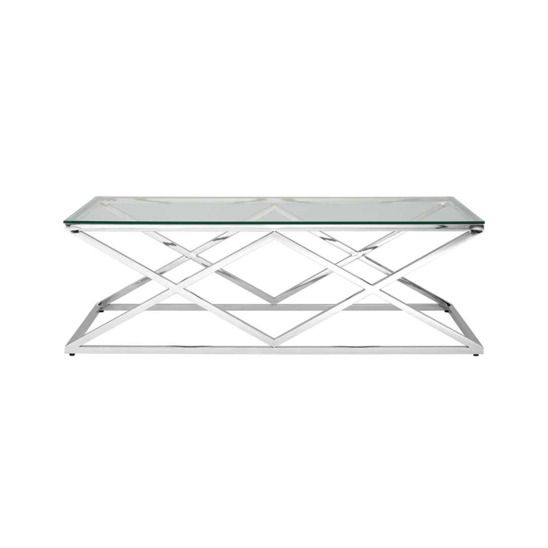 Журнальный стол Инсигния 120 x 60 серебро