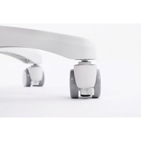 Кресло детское с подставкой для ног BRABIX KIDS "MG-215", сетка/ткань TW, серое, 533313