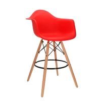 Кресло Eames DAW Барное Красное