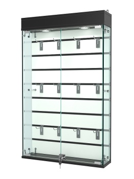 Витрина "АТРИУМ" настенная БЕЗ ПОЛОК №2А-4, Черный