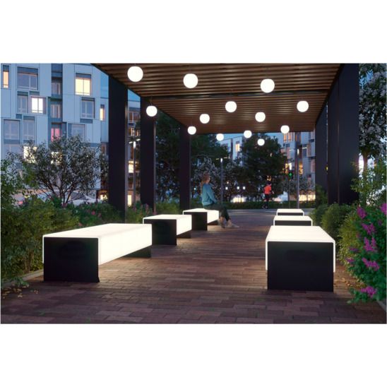 Скамейка Square 2 M с подсветкой