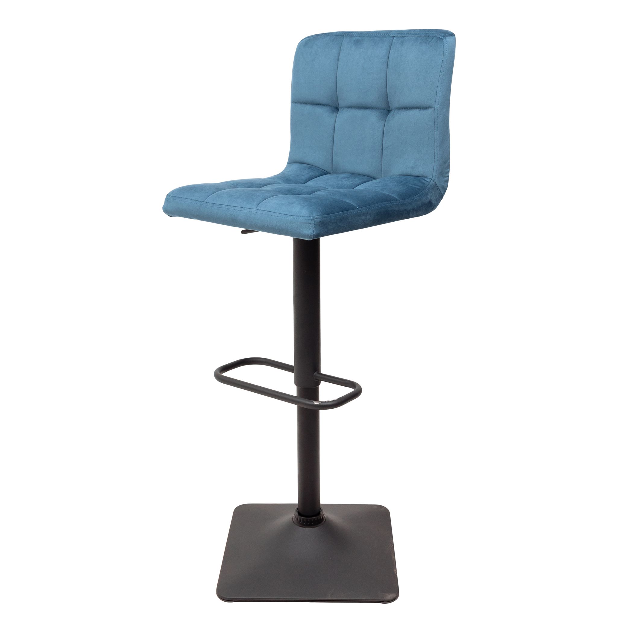 Стул барный Amazon, темно-лазурный, велюр