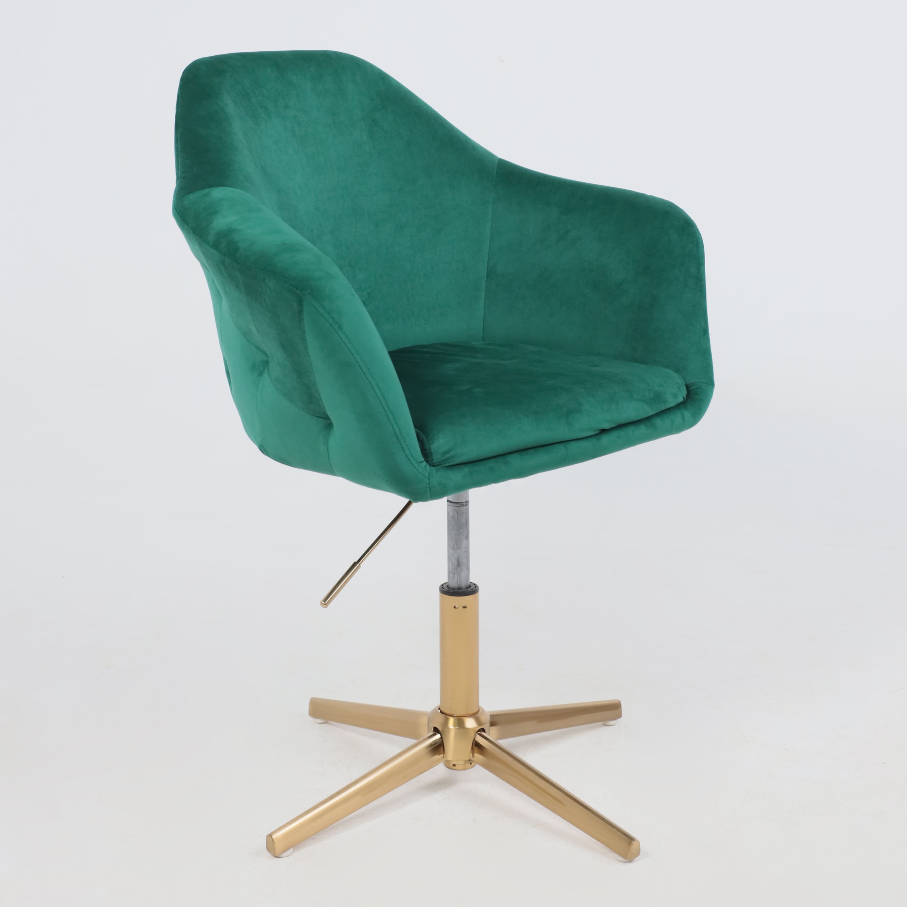 Кресло поворотное Dubai, зеленый, велюр