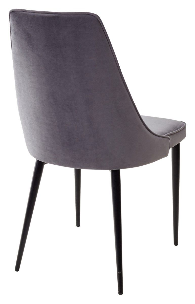 Стул NEPAL-P СЕРЫЙ #27, велюр/ черный каркас