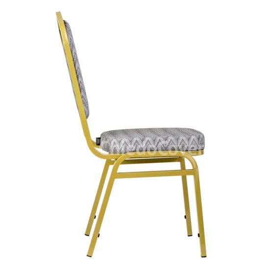 Стул Хит 20мм - золото, Зигзаг серый