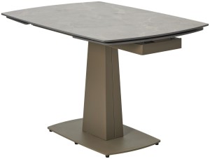 Стол БАЛД (BALDE) 140 цвет ЛАТТЕ МАТОВЫЙ (MATT LATTE STONE SOLID CERAMIC) / ТАУПЕ, ®DISAUR