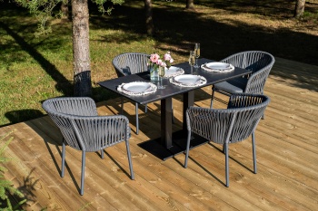 "Каффе Дабл" обеденная группа на 4 персоны, цвет "серый гранит"цвет Серый