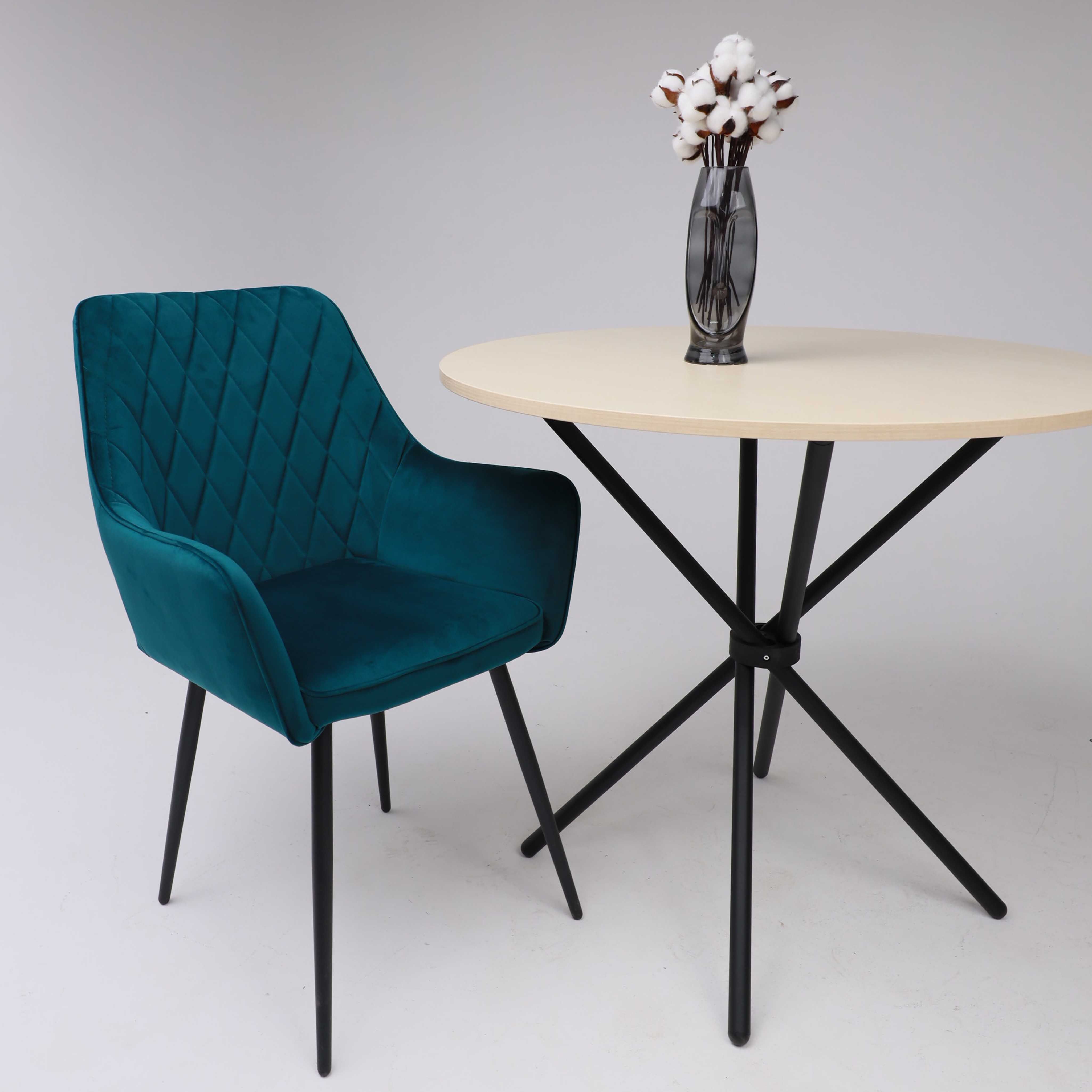 Стул Commander 2, темно-бирюзовый, велюр