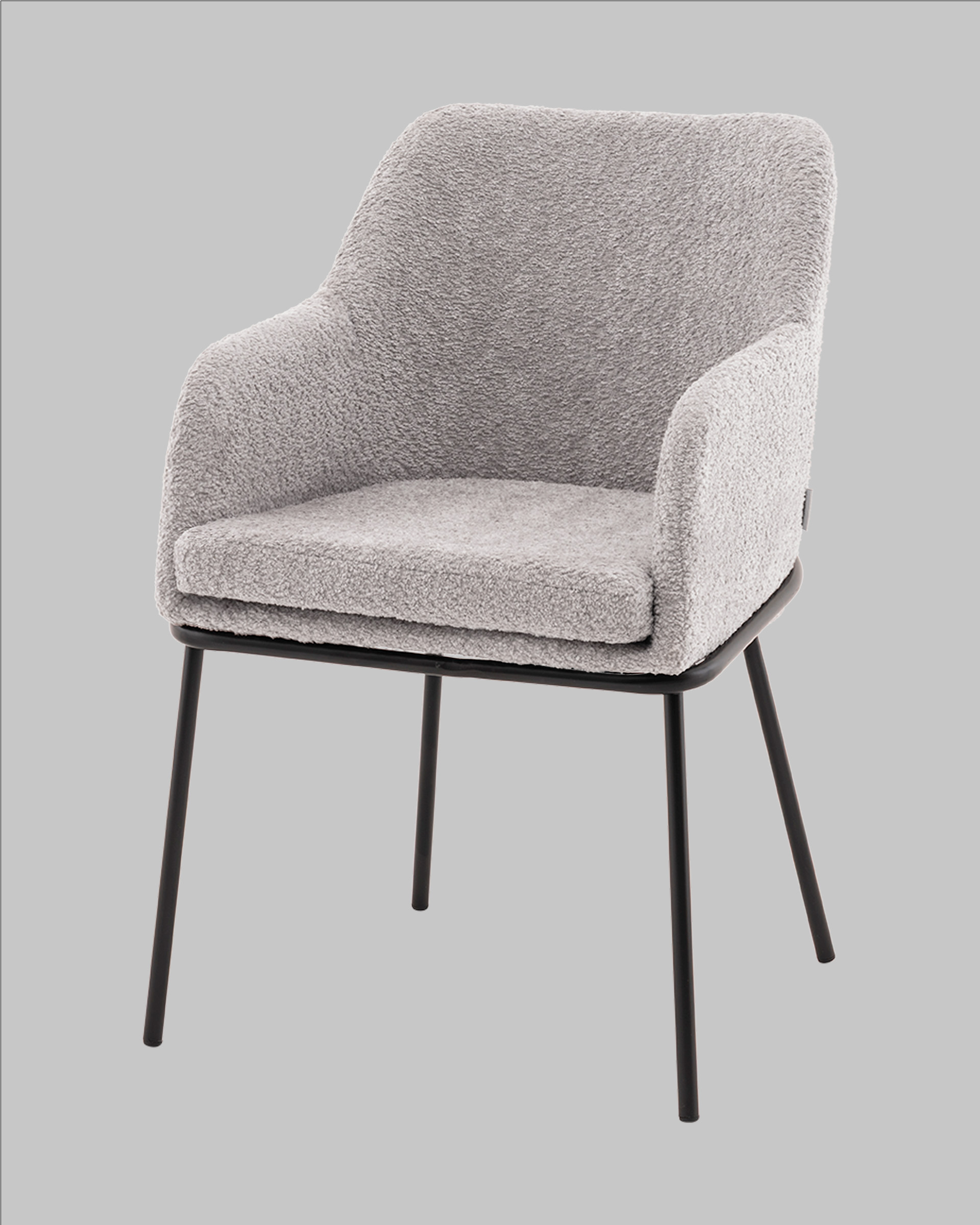 Стул с подлокотниками Кози new ткань букле серый