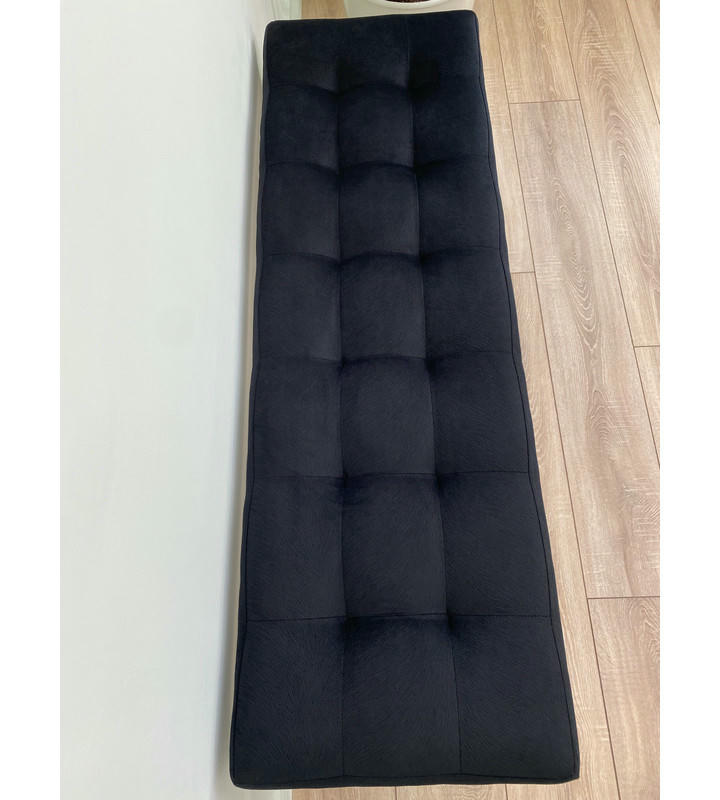 Банкетка Сканди-120-2-полочная (черный/серый)