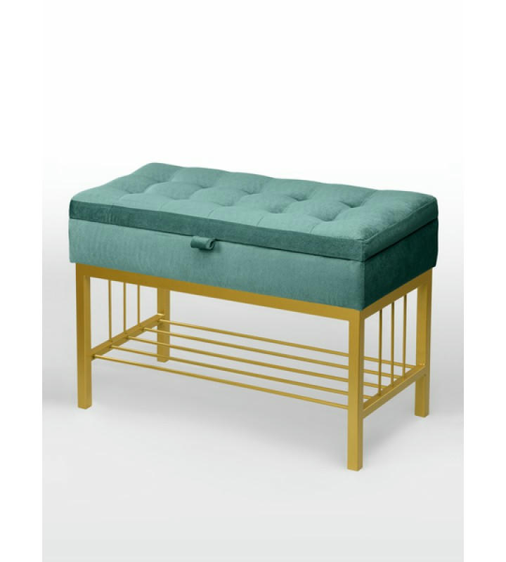 Банкетка Н-76 (золото/бирюзовый)