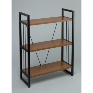Мс-1 Стеллаж металлический в стиле "Лофт" (орех)