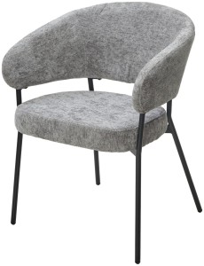 Стул САГ (SAGE) 3018-17 серый, шенилл / черный каркас, ®DISAUR