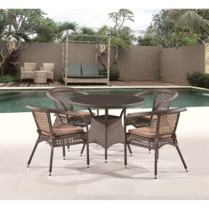 Комплект плетеной мебели Лион-1A T220CT/Y32-W53 Brown (4+1)