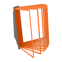 АККОРД-01.А4Gr.Or Демосистема настенная серая 10 оранжевых панелей А4