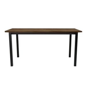 Стол офисный LuxAlto LA-T33-ST45 черный/дуб коричевый ЛДСП 180*80*2.5, прямые углы