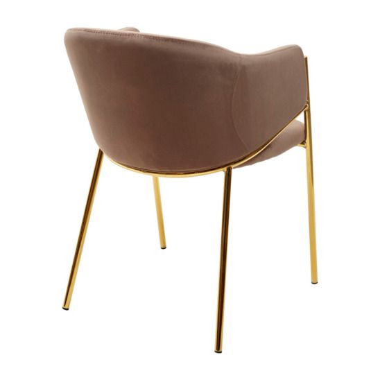 Стул Dill, латте велюр/ золотой каркас