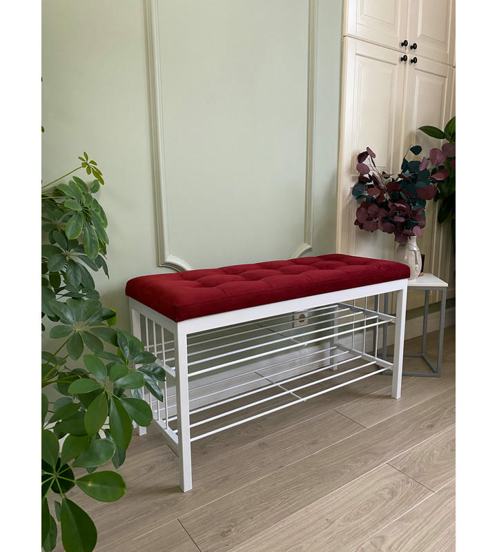 Банкетка Сканди-96-2 (красный/белый)