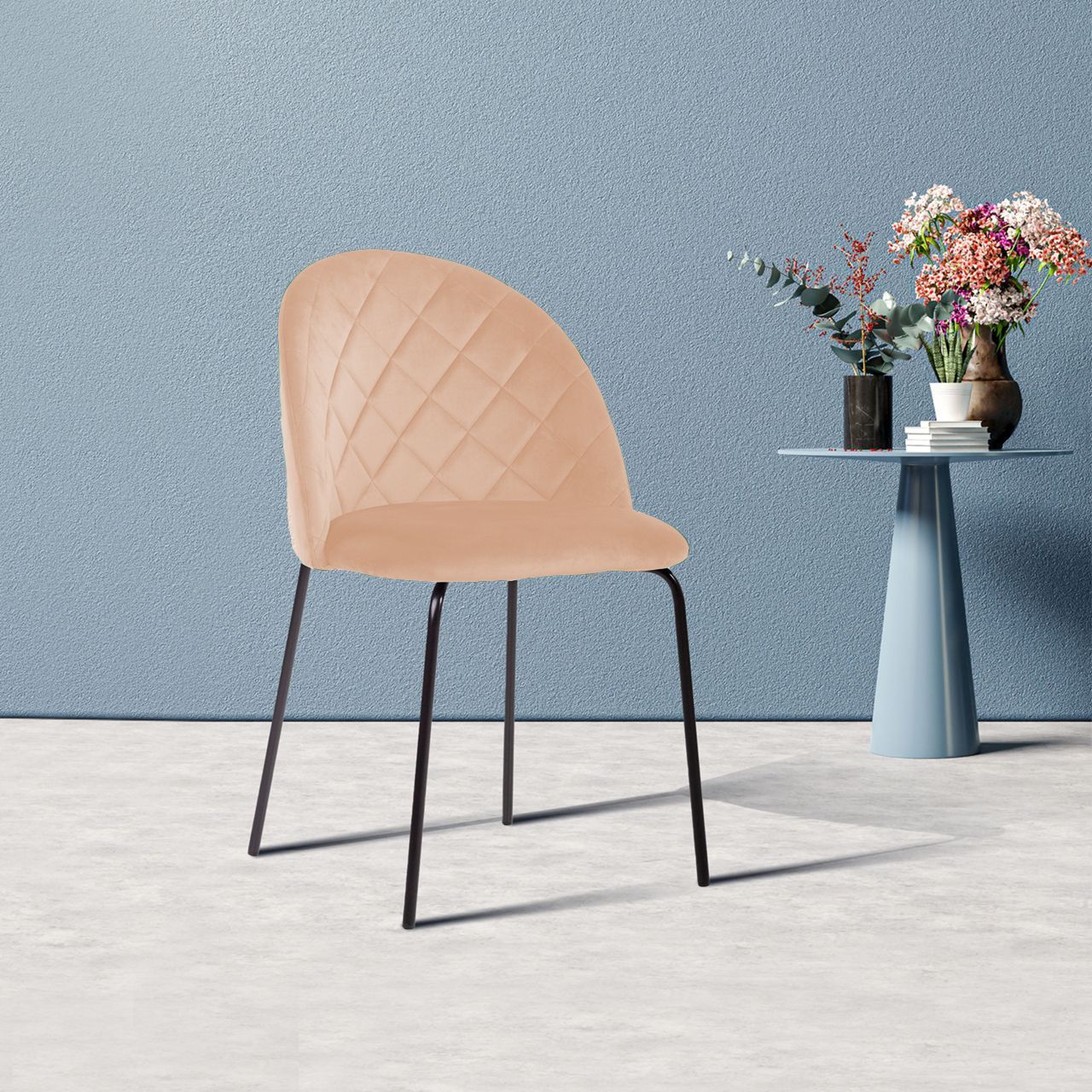 Стул Норд ромб, бархат бежевый 5