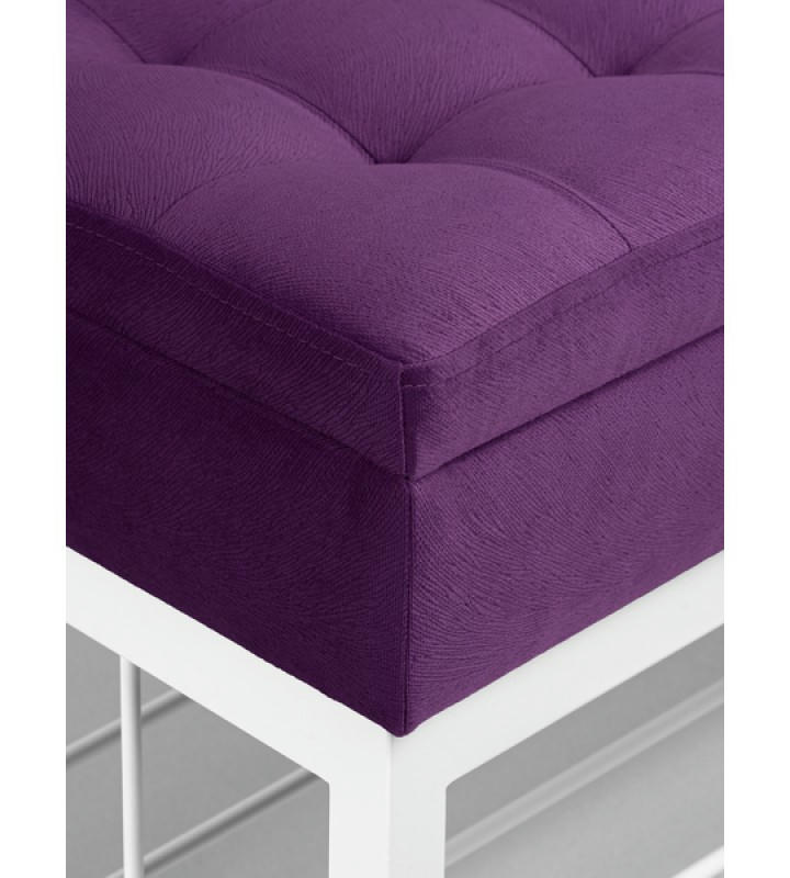 Банкетка Н-76 (белый/фиолетовый)