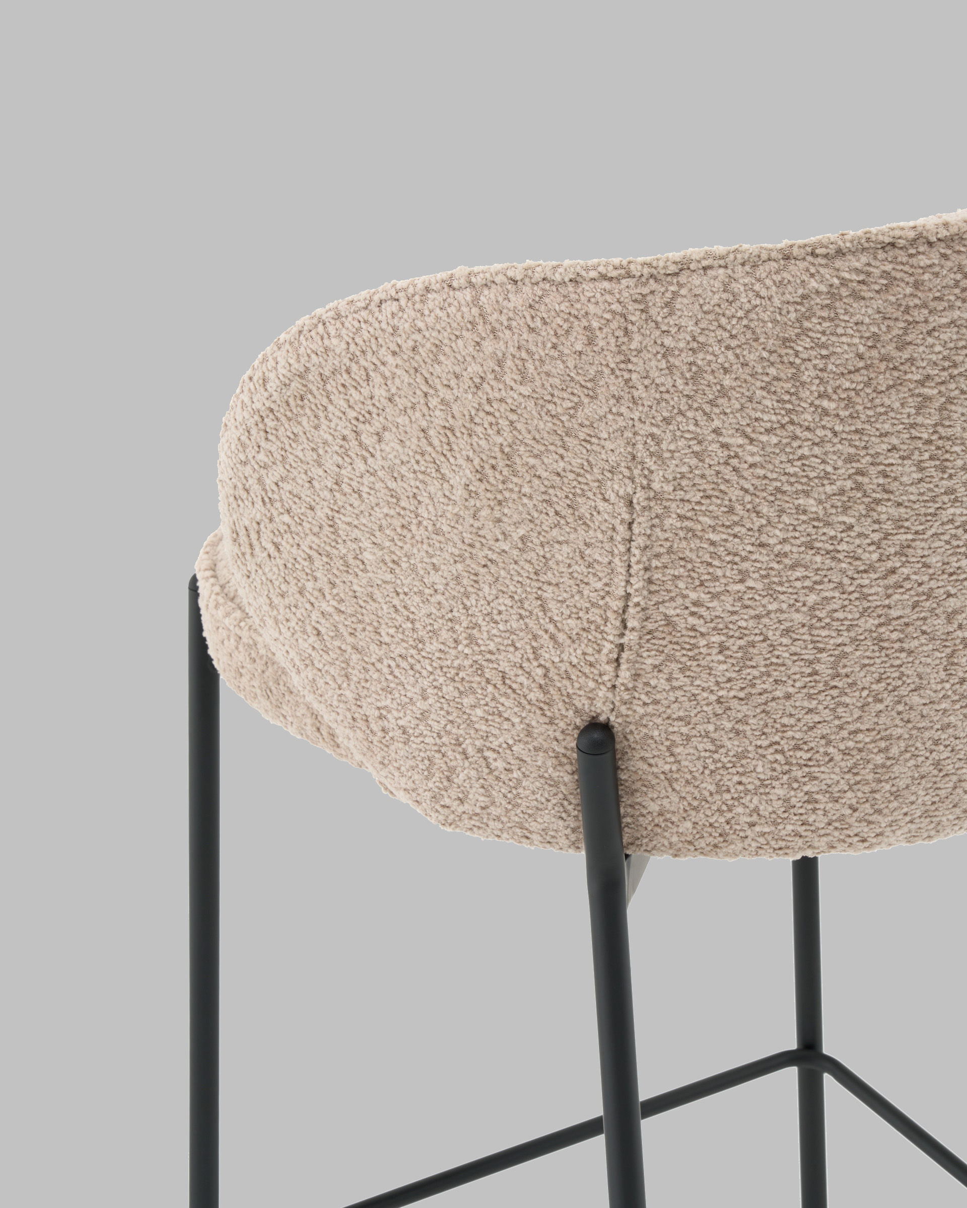 Стул полубарный Тисдейл букле бежевый