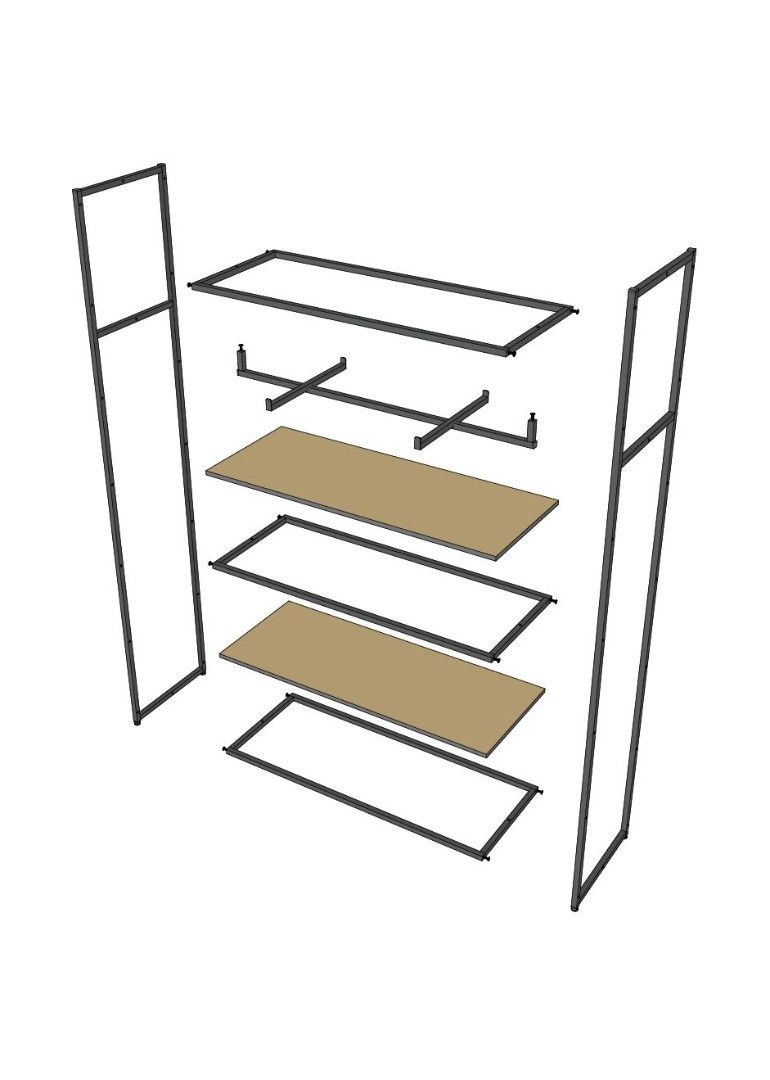 Стеллаж для одежды в стиле Лофт A22120-06