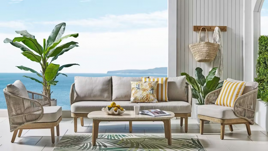 Столик каменный кофейный Mali натуральный