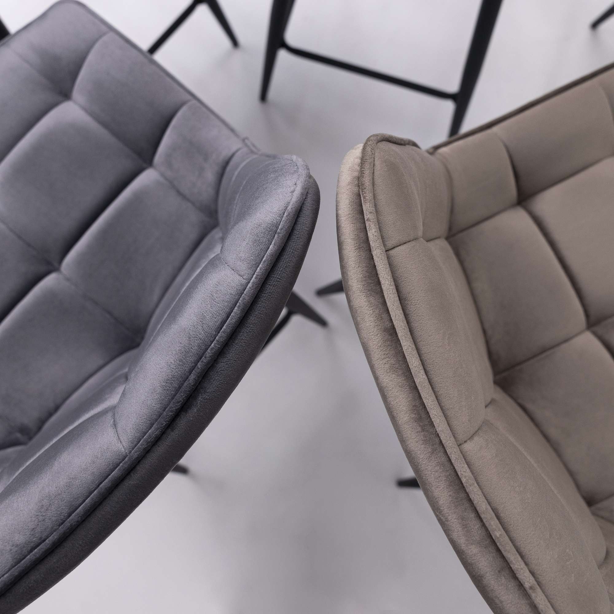 Стул полубарный Linx, бежевый, велюр