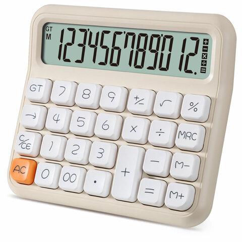 Калькулятор настольный BRAUBERG KW-1000-BG (152x132 мм), 3D-кнопки, 12 разрядов, бежевый, 272957 цена 484 ₽ Калькулятор настольный BRAUBERG KW-1000-BG (152x132 мм), 3D-кнопки, 12 разрядов, бежевый, 272957