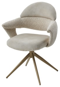 Стул ЖЕНЕВА (GENEVA 360 град, цвет ЛАТТЕ PENA-110 / HUNTER-110, ткань / ШАМПАНЬ каркас, ®DISAUR