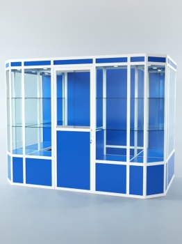 Павильон торговый из профиля пристенный №10а, Делфт голубой U525 ST9 + Белый