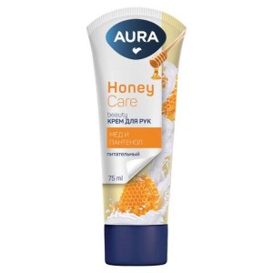 Крем для рук питательный 75 мл, AURA Honey Care "Мёд и пантенол", 14796